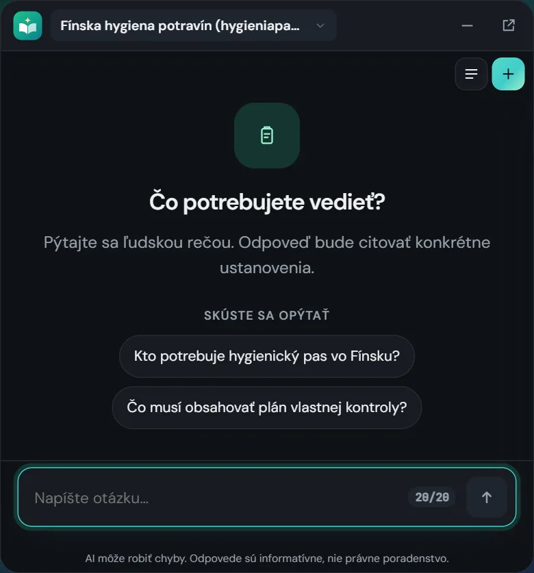 Screenshot of the Legislative Assistant website with the assistant open